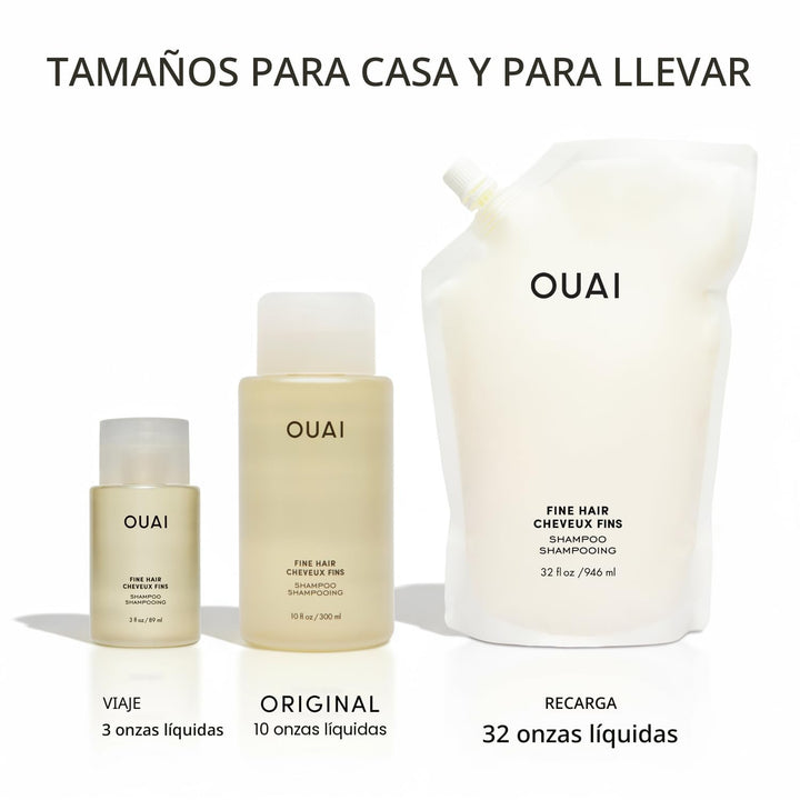 OUAI Champú para Cabello Fino - Champú Voluminizador para Mechas Fi...