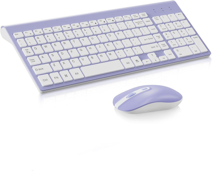 Cimetech - Juego de teclado y mouse inalámbricos compactos de tamañ...