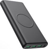 Cargador portátil inalámbrico, 33800 mAh, 15 W, carga inalámbrica r...