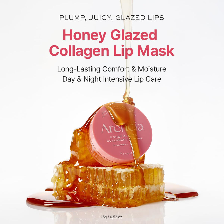 Arencia Honey Glazed - Máscara labial de colágeno glaseado, tratami...