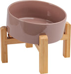 Tazón de cerámica para perros elevado/elevado en 15° inclinado, antideslizante, para razas pequeñas/medianas, Bulldog inclinado, cara grande, comida para mascotas, plato de alimentación de