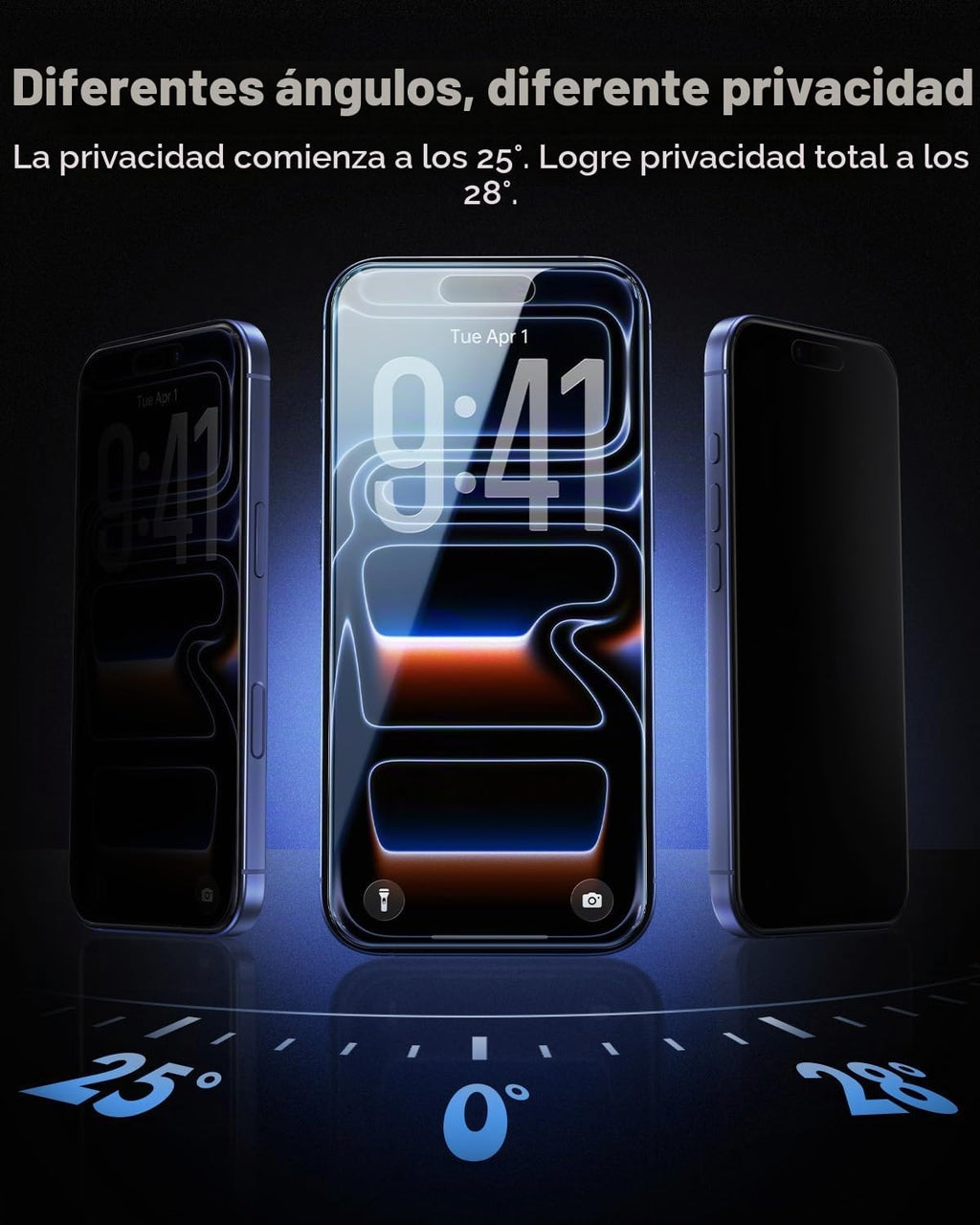 UNBREAKcable Protector de pantalla de privacidad para iPhone 17 Pro, caja