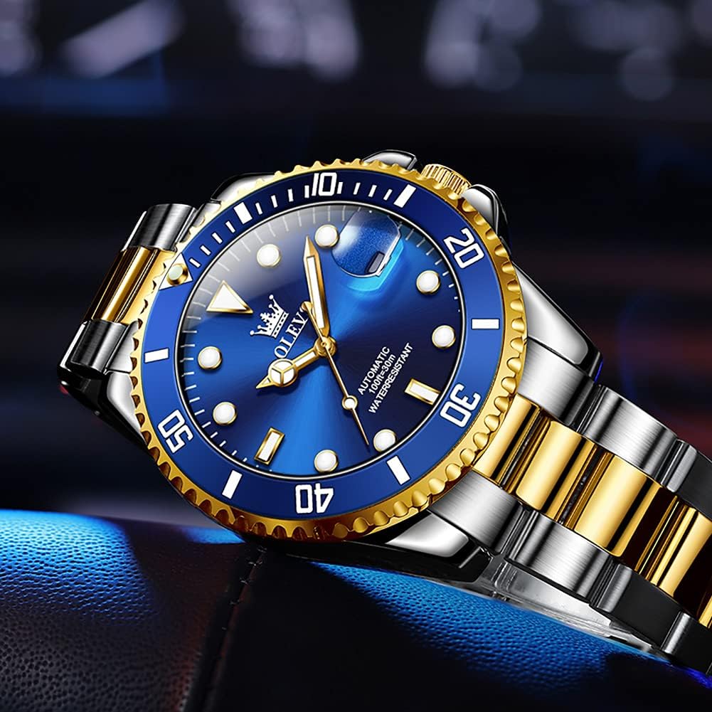OLEVS Reloj Automático Mecánico para Hombre de Lujo, Recia Carga Automática