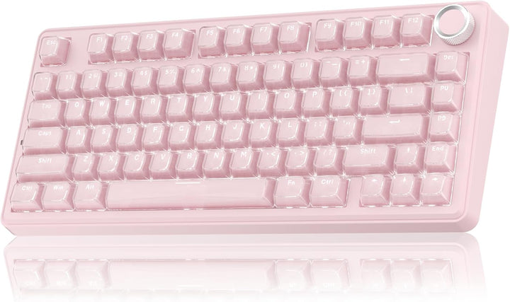 SOLAKAKA Teclado inalámbrico A75 para juegos con perilla multifunci...