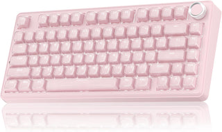 SOLAKAKA Teclado inalámbrico A75 para juegos con perilla multifunci...