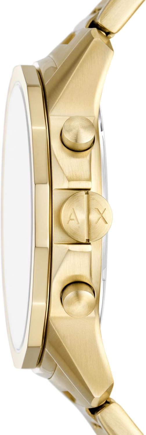 A|X Armani Exchange Reloj de vestir cronógrafo para hombre con correa de acero inoxidable, silicona o cuero