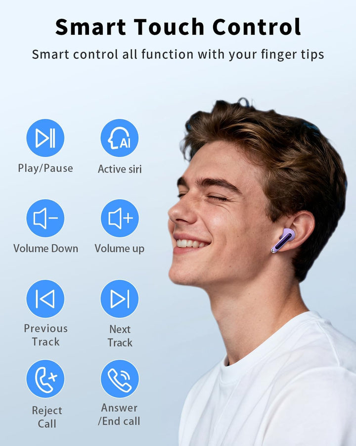 Auriculares inalámbricos, auriculares Bluetooth 5.4 con reproducció...
