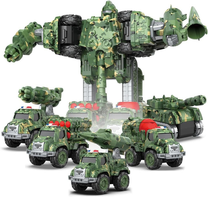 Drefirsa Juguete de ejército transformador 5 en 1, juguetes militar...