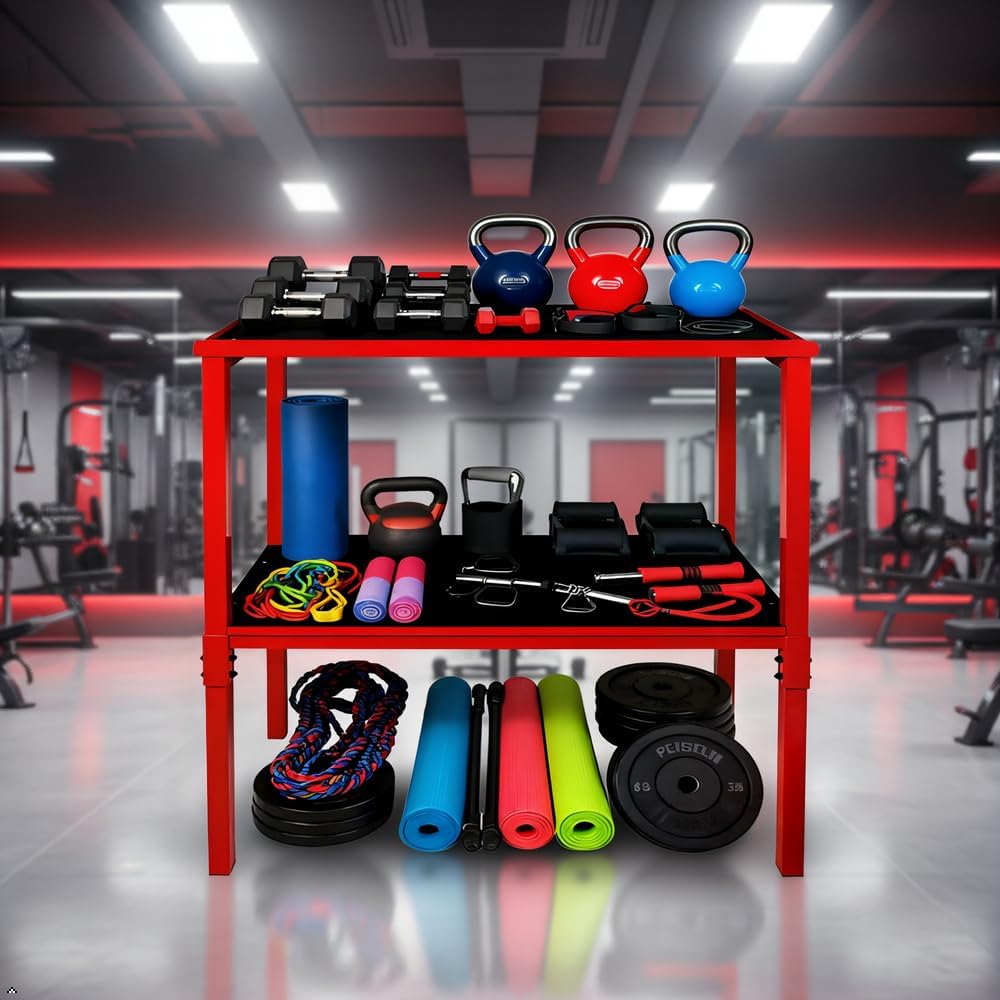 Rack Ajustable para Mancuernas/Kettlebells 500-800LB Pesado con Cobertura Opcional