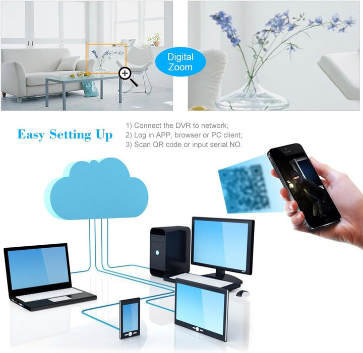 16CH 1080P 5-en-1 HD híbrido DVR y NVR compatible con cámara IP de...