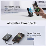 Banco de energía inalámbrico magnético 2025, cargador portátil de 1...