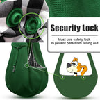 Tomkas Bolso bandolera suave para perros y gatos pequeños (verde esmeralda