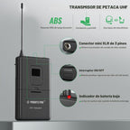 Phenyx Pro Transmisor PWB-5-561.6 de 561.6 MHz UHF Bodypack