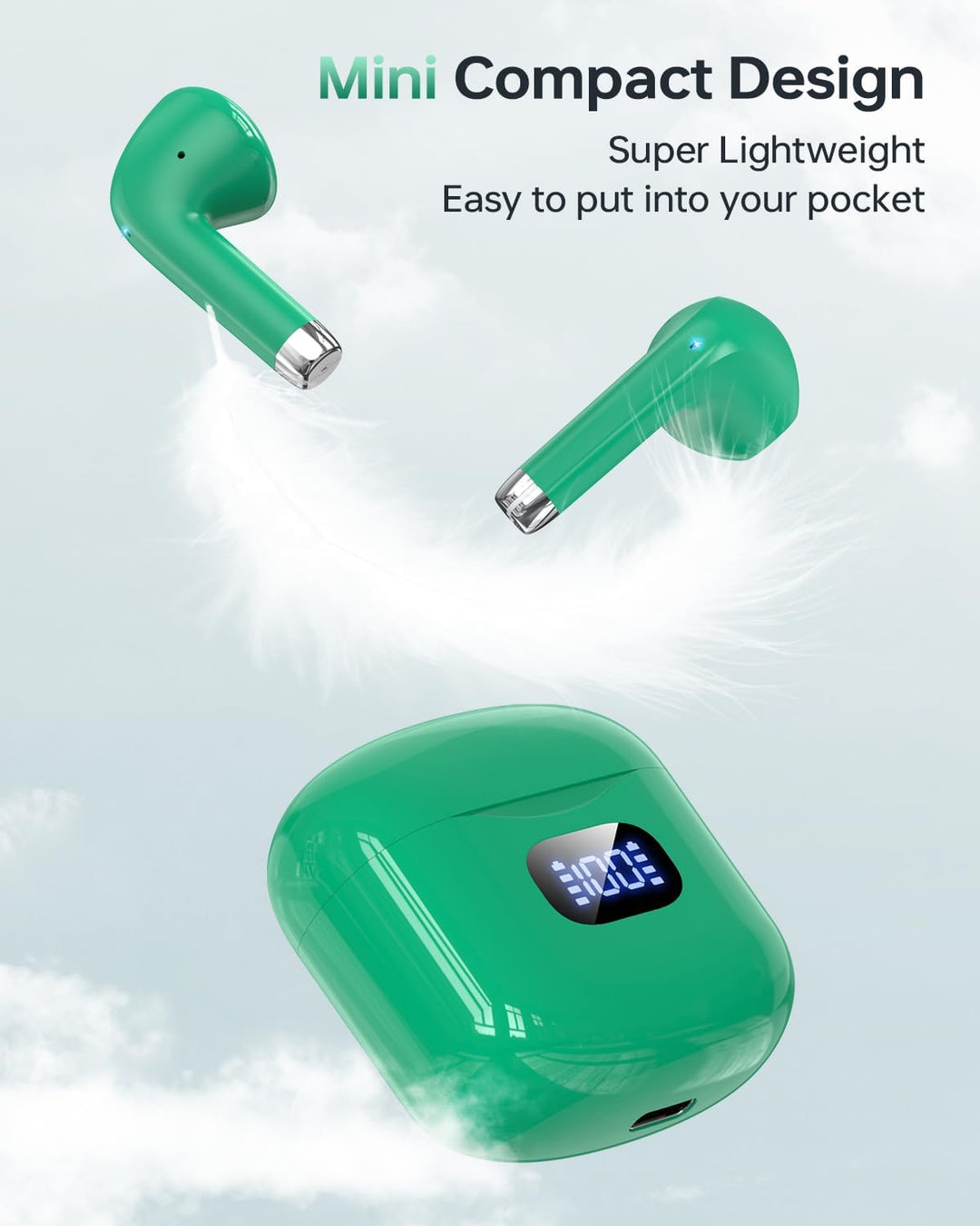 KTGEE Auriculares inalámbricos Bluetooth 5.3, reproducción de 40 ho...