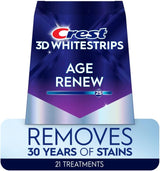 Crest 3D Whitestrips Age Renew - Kit de blanqueamiento de dientes,...