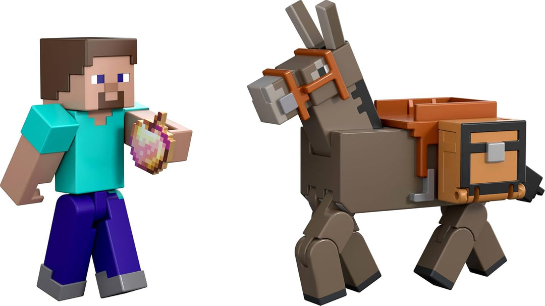 Mattel Minecraft Figuras de acción y accesorios 2 unidades, Steve &...