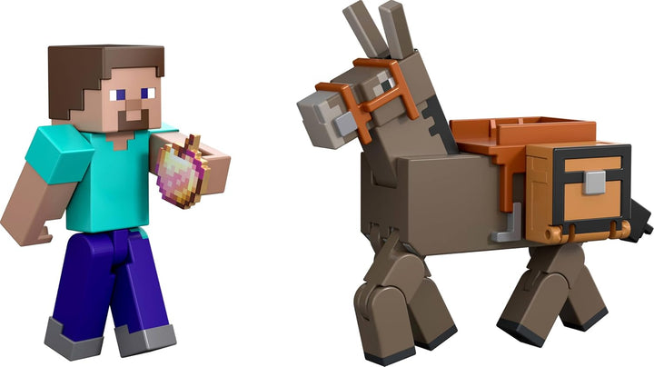 Mattel Minecraft Figuras de acción y accesorios 2 unidades, Steve &...
