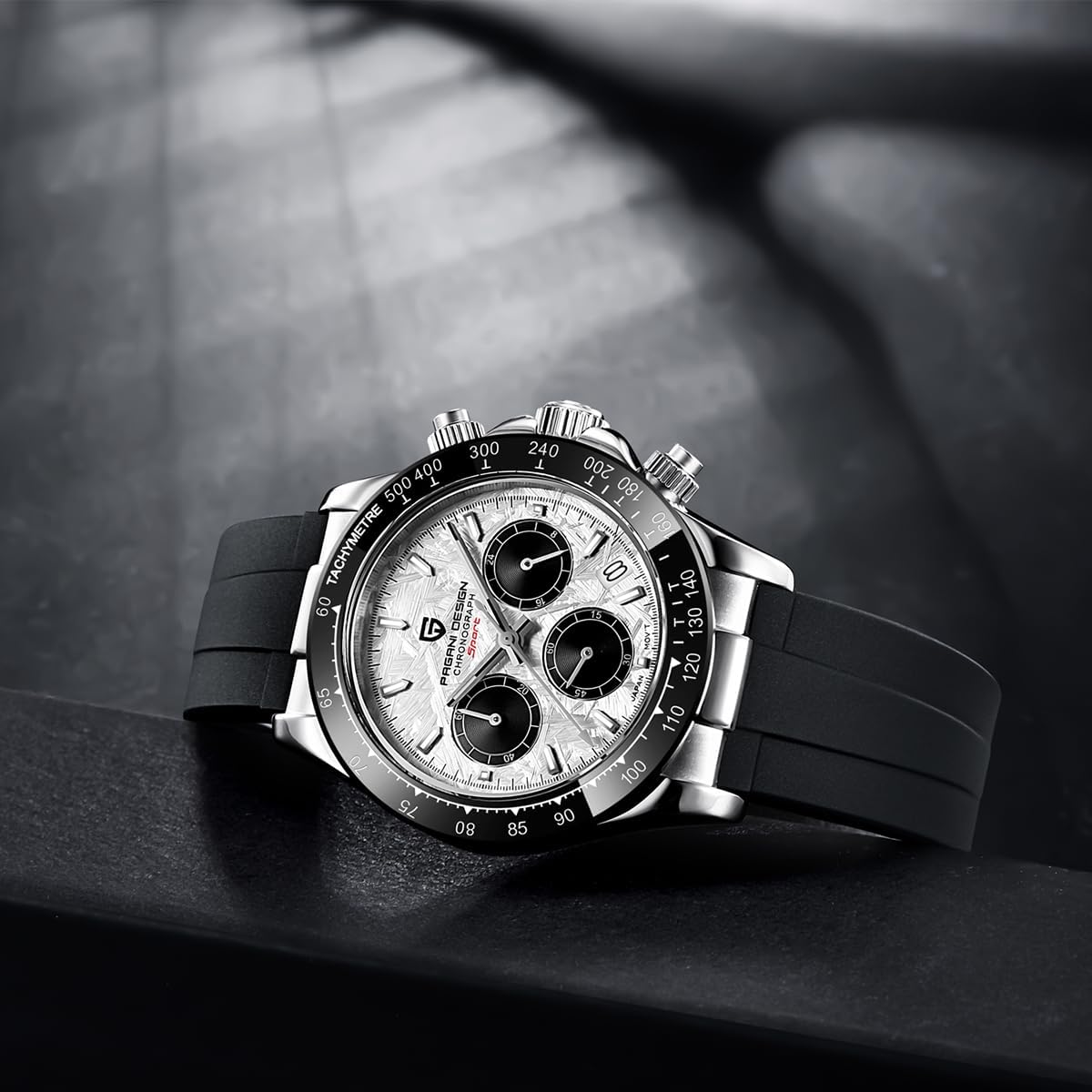 Reloj para hombre Pagani Design de cuarzo, estilo simple, cronógrafo de alta precisión, resistente al agua, bisel cerámico, cadena de acero inoxidable