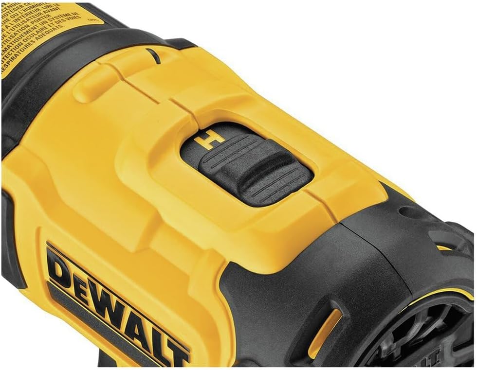 DEWALT Kit de pistola de calor de 20V MAX, inalámbrica, hasta 990 grados, 42 minutos de tiempo de funcionamiento, luz LED, batería y cargador incluidos (DCE530P1)