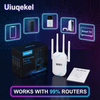 Uiuqekel Extensor WiFi GT300 de 300 Mbps, extensor de alcance WiFi...
