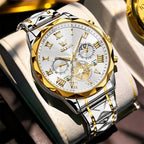 OLEVS Reloj para Hombres Clásico de Negocios en Acero Inoxidable Reloj para Hombre
