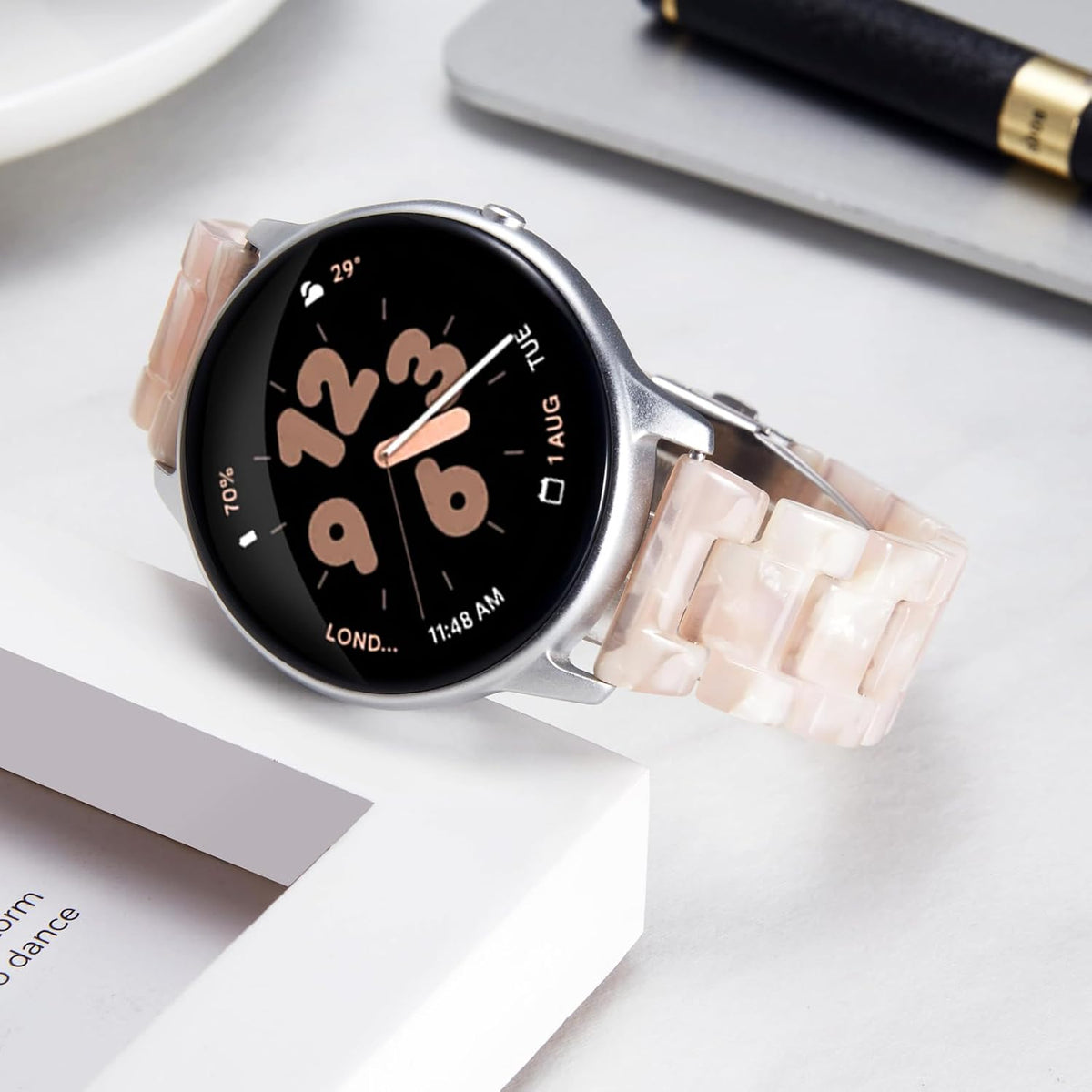 BINLUN Correas de reloj de resina de repuesto para hombres y mujeres, correas de reloj de 14 colores, ligeras, 12/14/16/18/20/0.866 in, pulseras de reloj inteligente a la moda y agradables a la piel