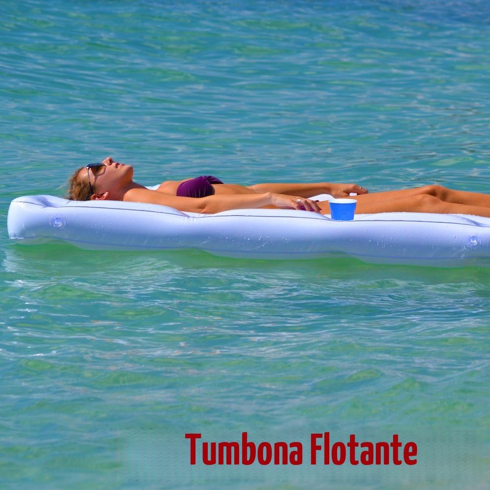 GoPong Mesa Inflable para Piscina con Enfriador para Beer Pong, Blanca con Flotador Social