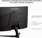 ViewSonic VX2418C Monitor curvo para juegos de 24 pulgadas, 1080p,...