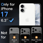 JETech Paquete de protector de lente de cámara y funda iridiscente para iPhone 17