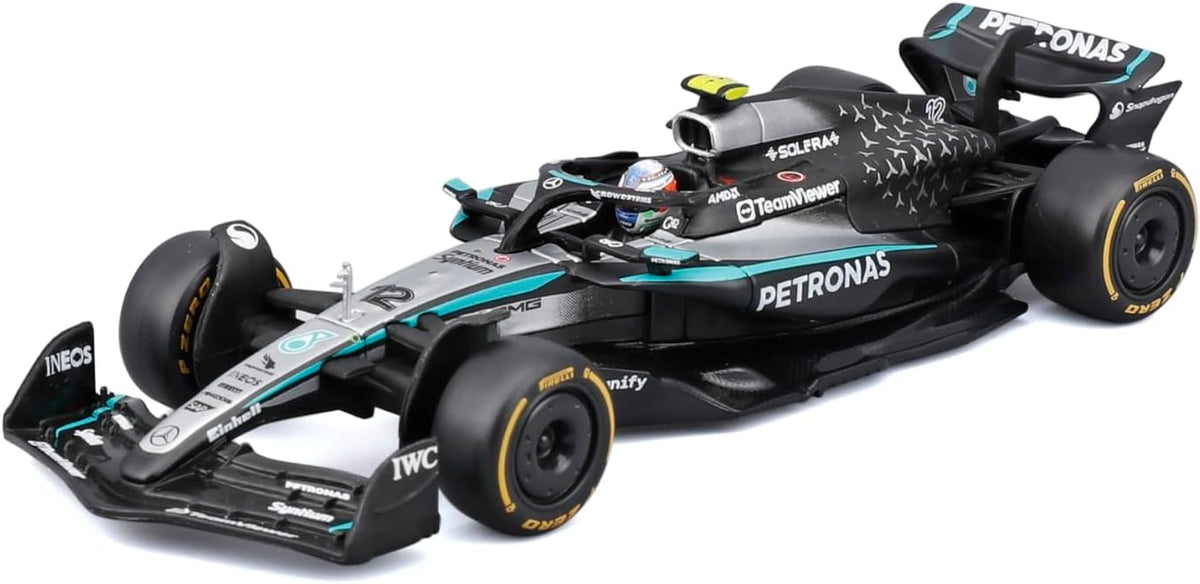 Bburago Fórmula de carrera 1:43 Mercedes W16 con casco (2025) Antonelli #12