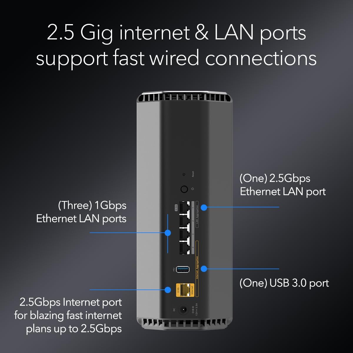 NETGEAR Nighthawk Tri-Band WiFi 7 Router (RS500) - Características...