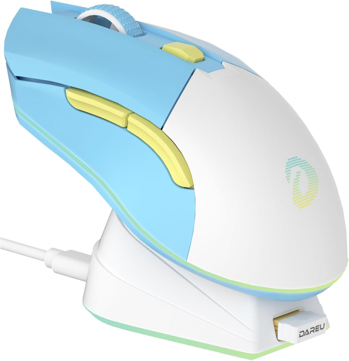 DAREU EM901X Ratón inalámbrico para juegos con base de carga recarg...