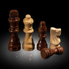 Chess Set Board Games para Adults: Handmade Walnut Wooden 15" 2 Extra Queens Folding Portable Travel Chess Game, Gift idea, Pieces Storage Slots,Instructions