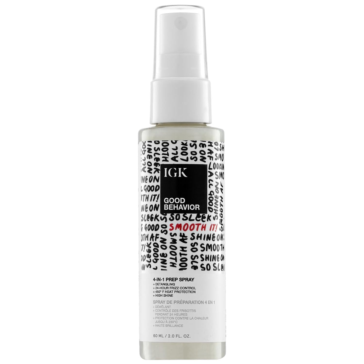 IGK GOOD BEHAVIOR - Aerosol de preparación 4 en 1 para viaje, sin enjuague, desenreda, Viajes