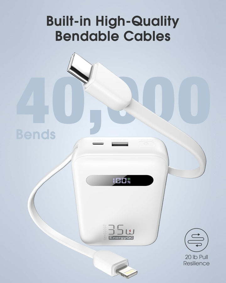 EnergyQC Cargador portátil de 20000 mAh, 35 W PD 3.0+QC 4.0 cargado...