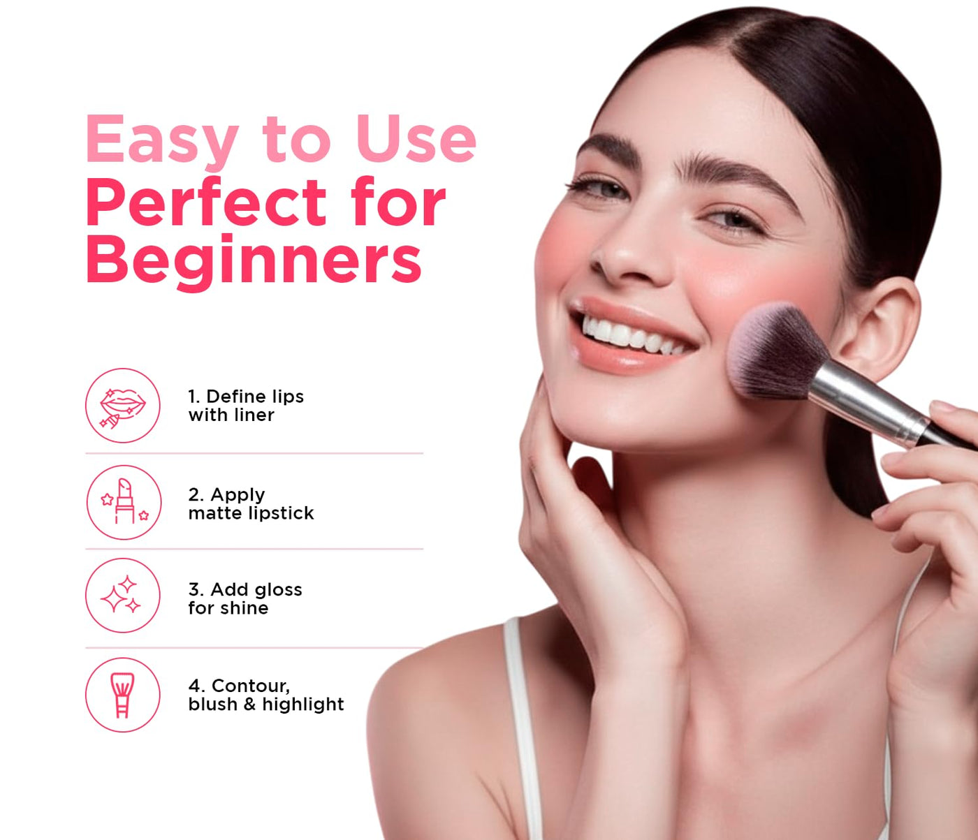 Erikas Kit de maquillaje cosmético: brillo de labios, delineador de...