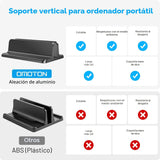 OMOTON Soporte Vertical para Laptop, Soporte de Escritorio de Alumi...
