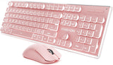 SEUNKWANG V3 Combo de teclado y mouse inalámbricos con retroilumina...