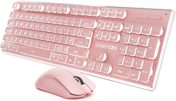 SEUNKWANG V3 Combo de teclado y mouse inalámbricos con retroilumina...