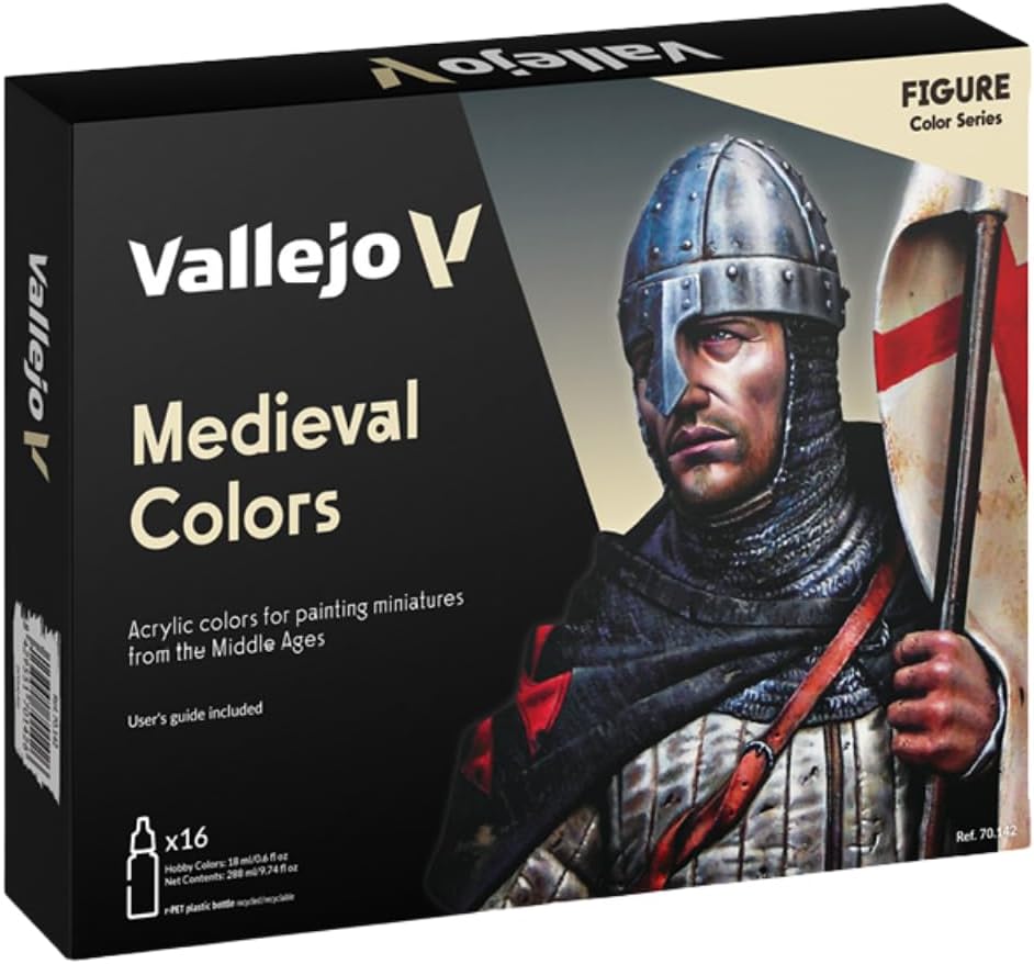 Set de pintura Vallejo, colores medievales, 0.6 fl oz