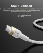 Belkin BoostCharge Pro Flex Cable de Carga USB-C a USB-C Trenzado (2M/6.6FT), Cable de Carga Rápida USB-IF para iPhone 16 Serie, MacBook Pro, iPad Pro, Galaxy S25, S24, Nintendo Switch 2 y Más