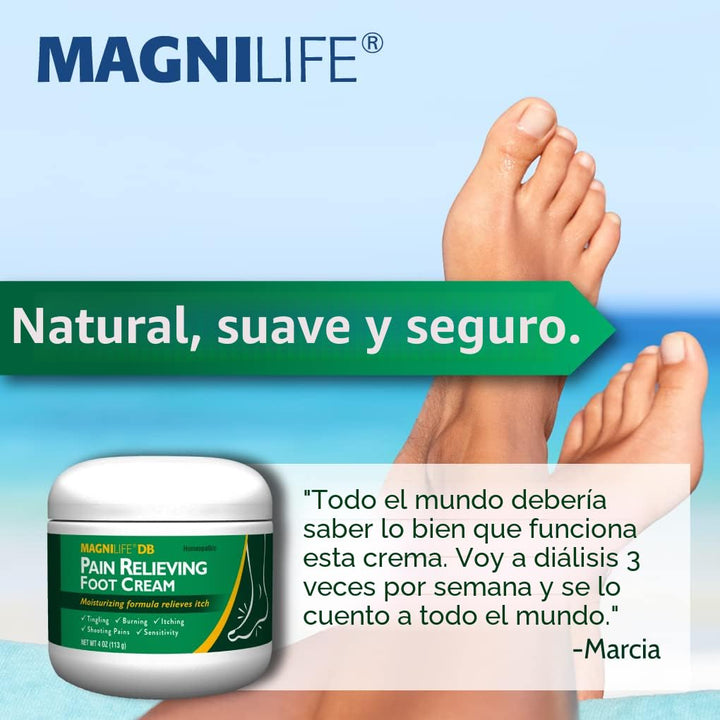 MagniLife DB Crema para pies, alivio calmante para quemaduras, horm...