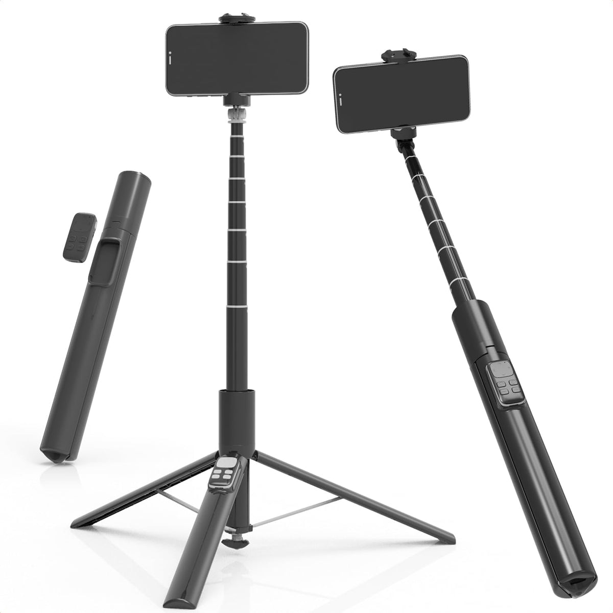 K&F CONCEPT Palo Selfie, Trípode para Teléfono con Apertura y Cierre Automático