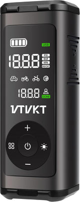 VTVKT Inflador de neumáticos, compresor de aire portátil, potente b...