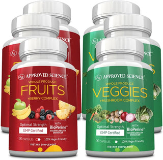 Approved Science Frutas y verduras - 42 suplementos de frutas y ver...