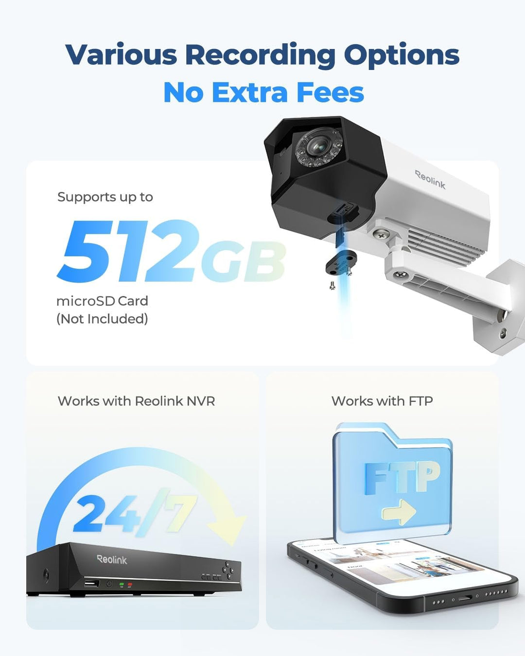 Sistema de cámara de seguridad REOLINK 4K PoE, cámara IP para el ho...