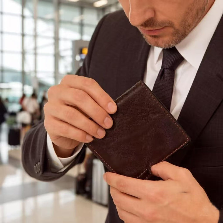 ITSCOSY Billetera para hombre con bloqueo RFID, suave, de piel auté...
