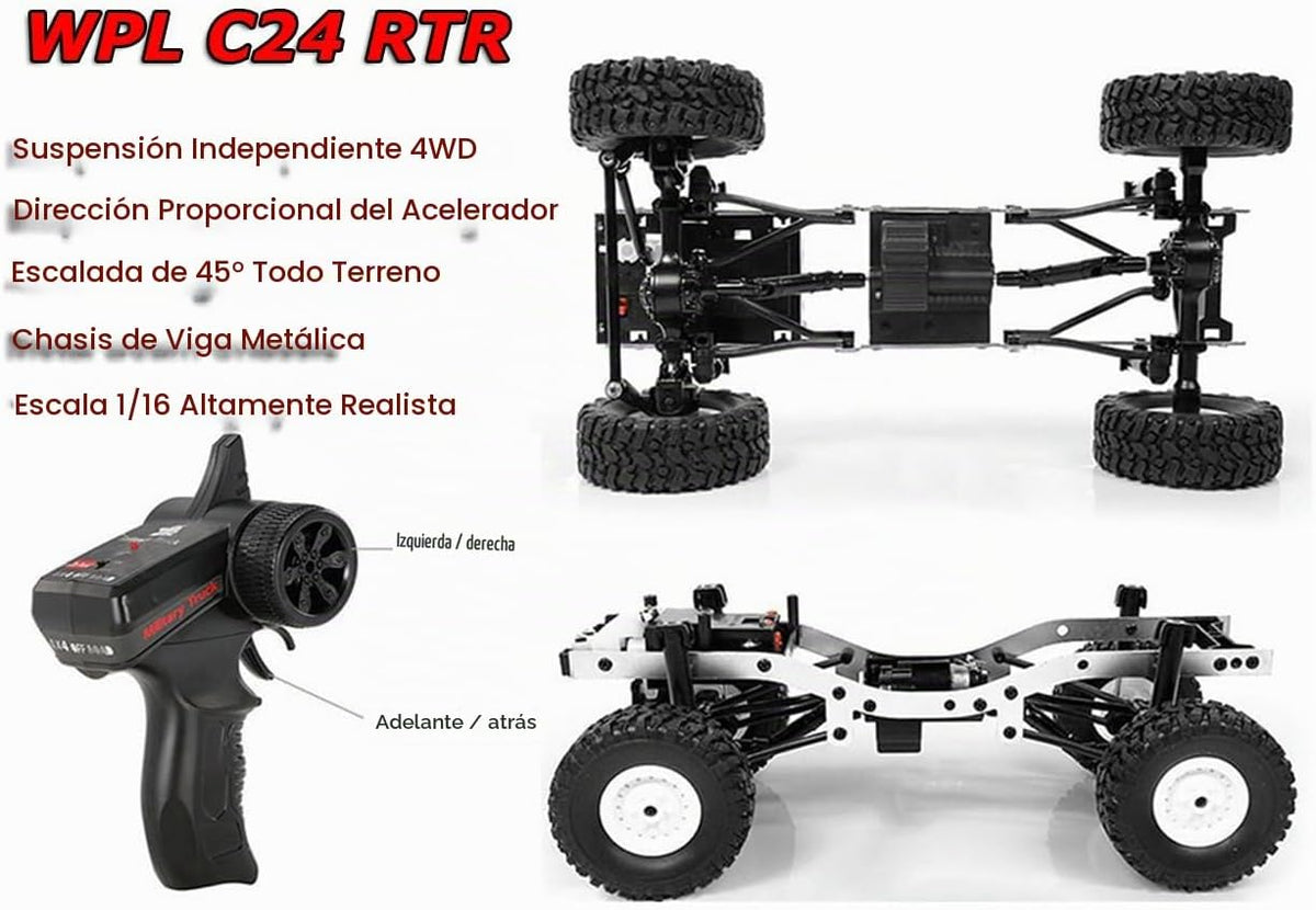 RC Crawler WPL C24 RC Rock Crawler RC Truck 4x4 1/16 Scale All Terrain