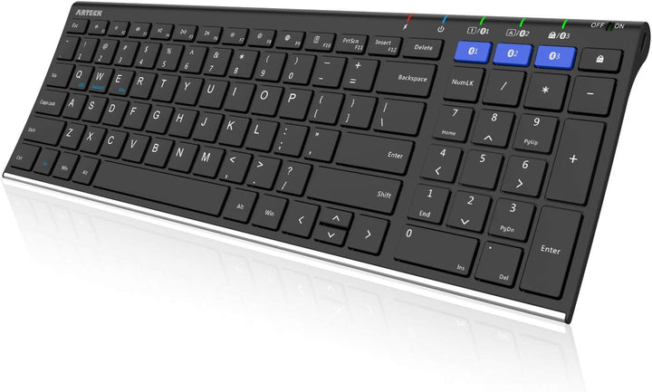 Arteck HB193 - Teclado Bluetooth universal multidispositivo de acer...