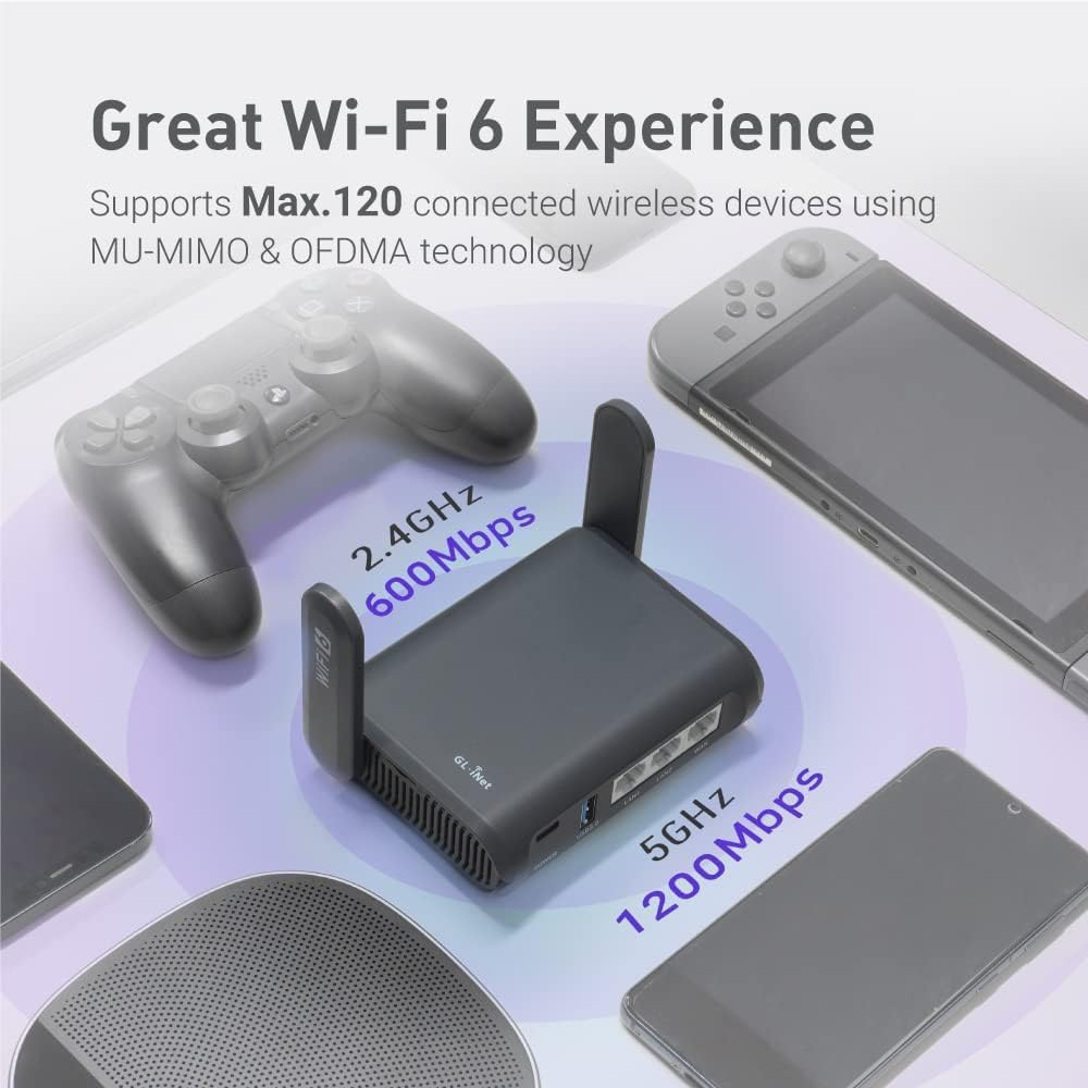 GLiNet GL-AXT1800 Router Portátil de Viaje Router de